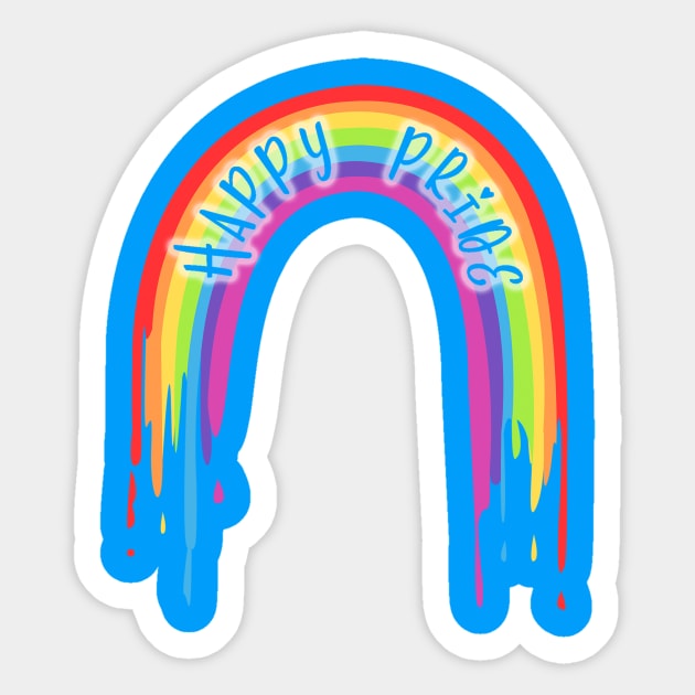 Happy Pride Rainbow Glow Sticker by mynaito